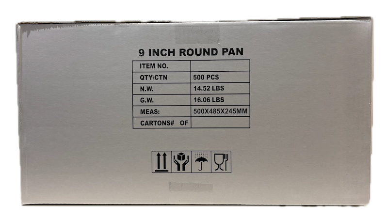 ALUMINIUM DISPOSABLE PAN - 9 INCH ROUND