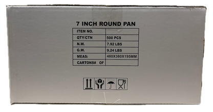 ALUMINIUM DISPOSABLE PAN - 7 INCH ROUND