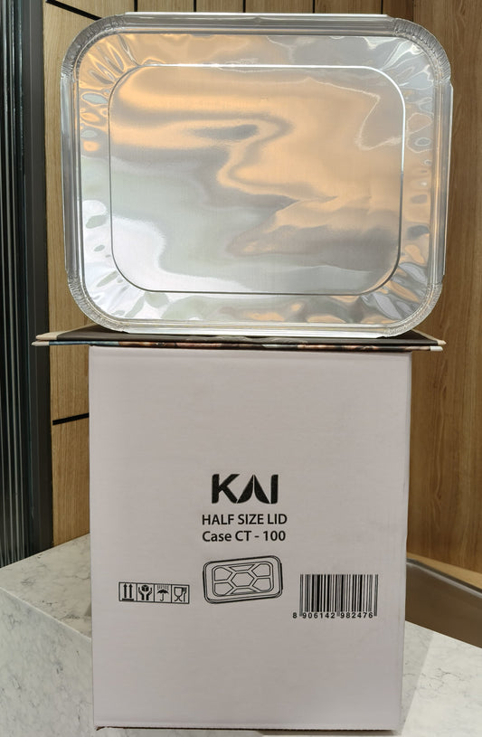 ALUMINIUM DISPOSABLE PAN LID - HALF SIZE